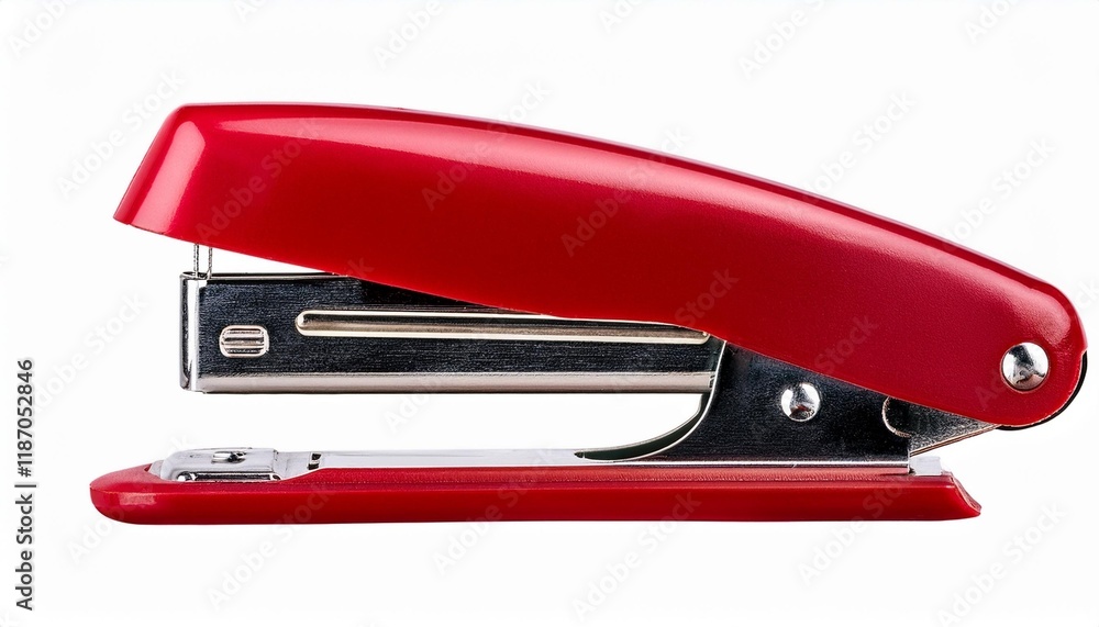 red stapler isolated on white red stapler isolated on white