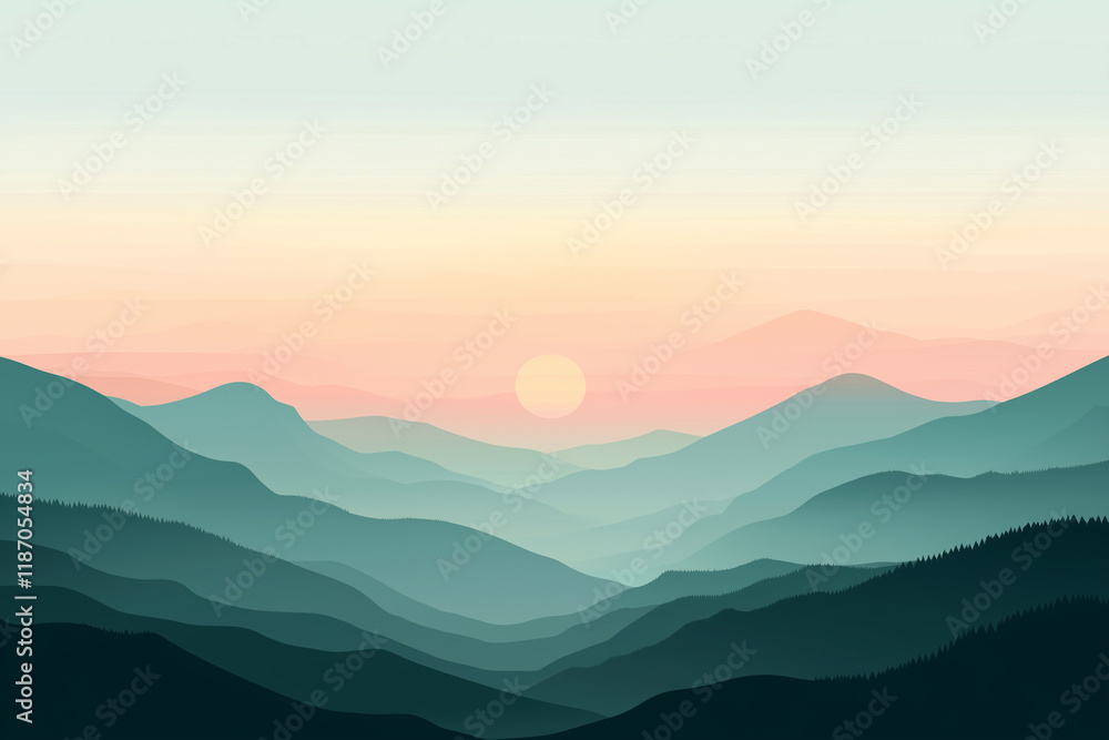 Obraz premium Beautiful landscape of pastel sky background