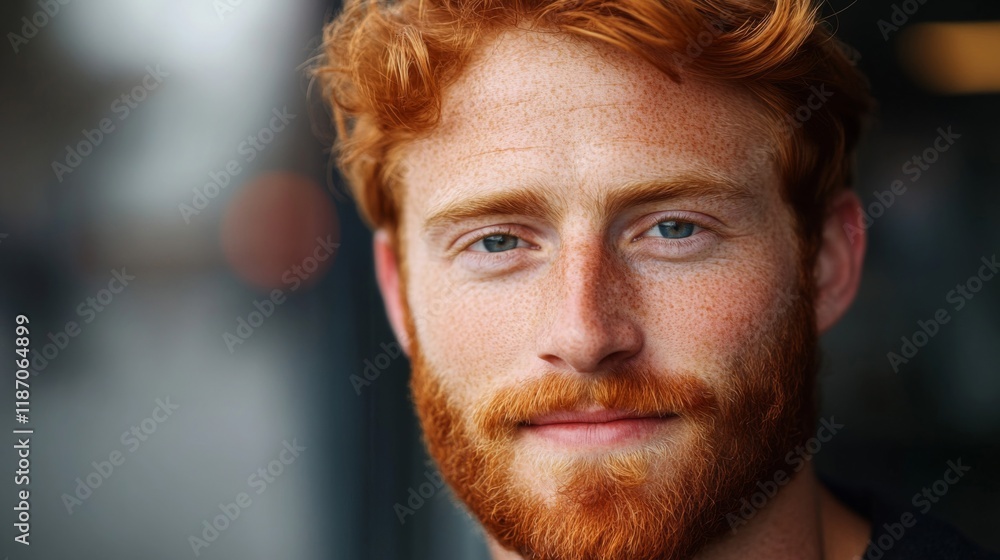 Portrait of a Man with Red Hair and Freckles Portrait of a Man with Red Hair and Freckles