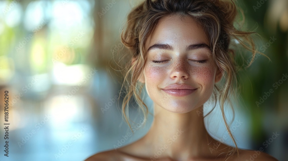 A client with closed eyes receiving a head massage, peaceful expression, tranquil atmosphere, head massage A client with closed eyes receiving a head massage, peaceful expression, tranquil atmosphere, head massage
