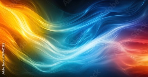 Wallpaper Mural Abstract Energy Waves - Perfect for futuristic, technology, and music-related designs. Torontodigital.ca