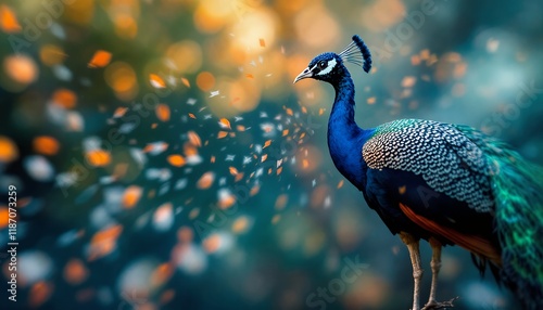Wallpaper Mural Majestic Peacock in Autumnal Setting Torontodigital.ca