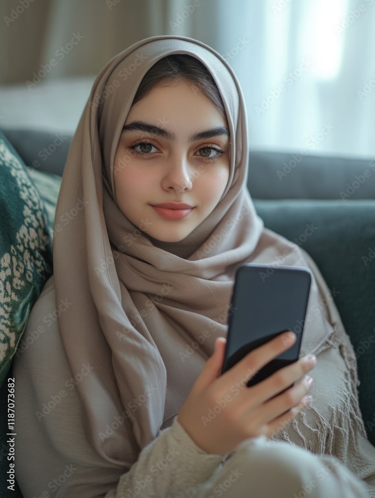 Modern Female Using Cellphone Modern Female Using Cellphone
