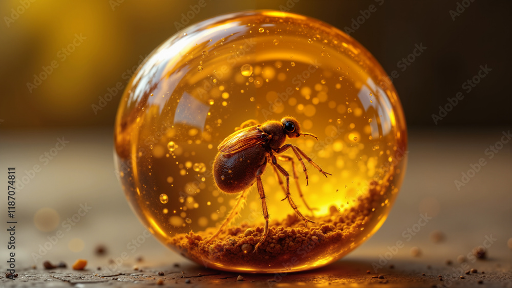 Fly in resin.