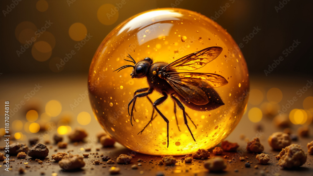 Fly in resin.