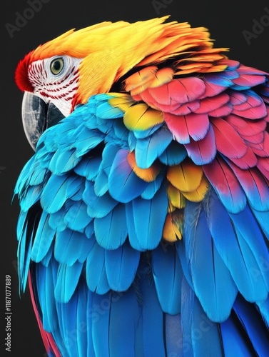 Vividly Colored Parrot