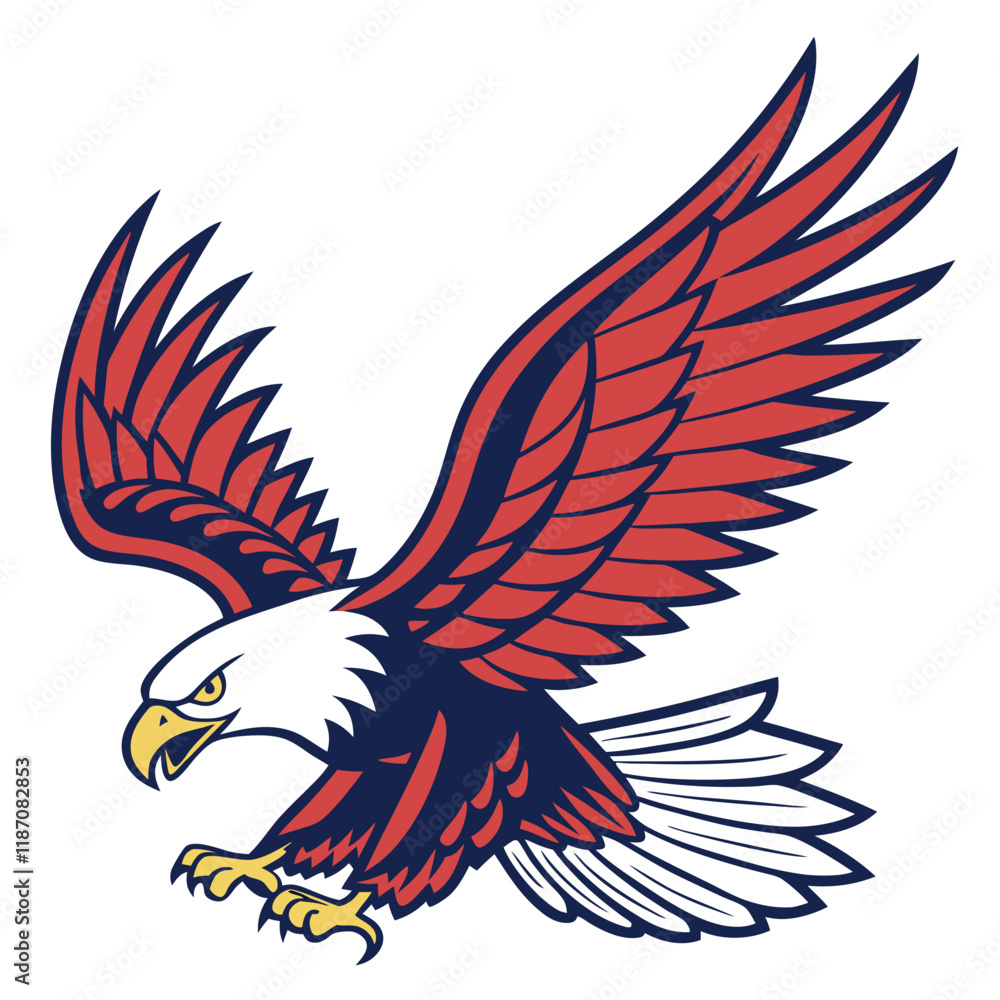 Obraz premium Eagle Mascot Character Logo Design.