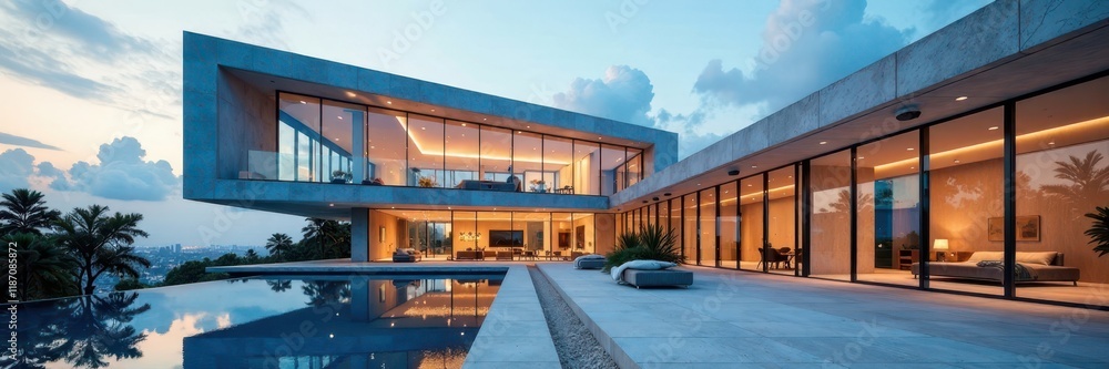 Modern architecture in a sleek glass building, modern design , architecture style Modern architecture in a sleek glass building, modern design , architecture style