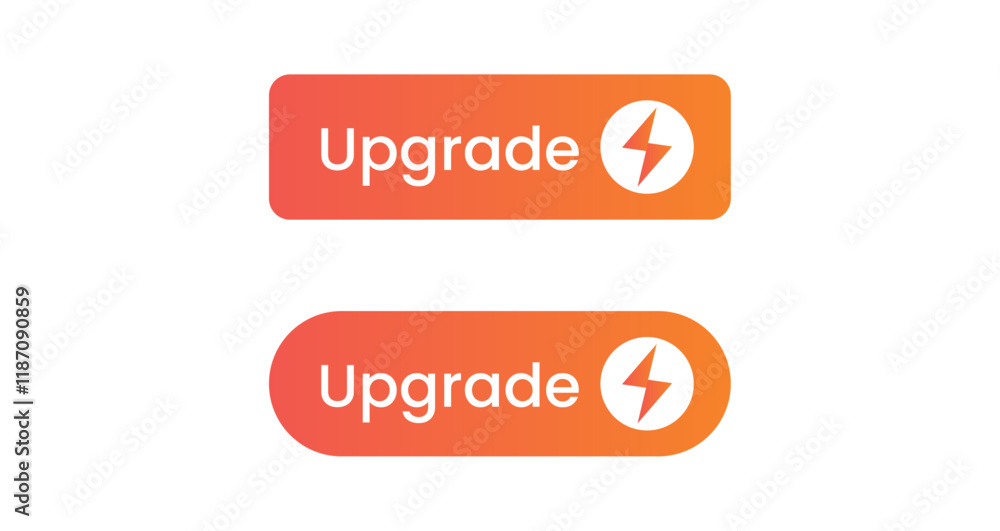 Upgrade button isolated on white background Upgrade button isolated on white background