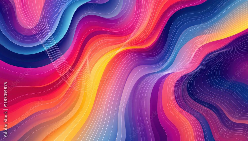 Vibrant Rainbow Abstract Wave Background Vibrant Rainbow Abstract Wave Background