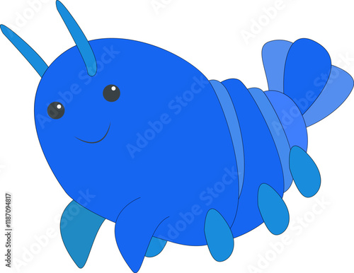 Blue Shrimp cartoon photo