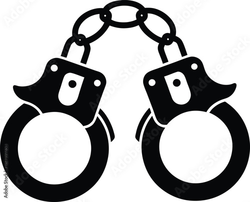 handcuffed icon silhouette,handcuffed vector icon