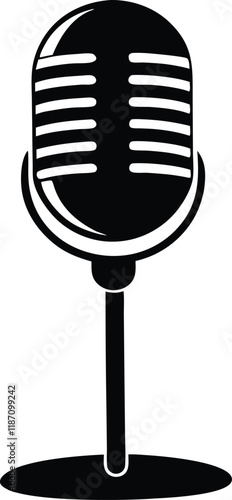 microphone silhouette,music microphone vector icon