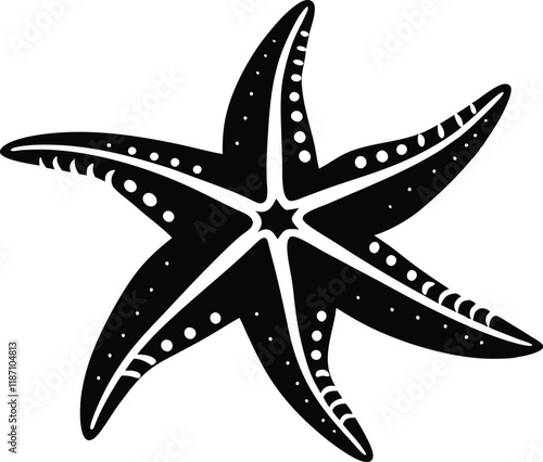 starfish silhouette,starfish vector icon design