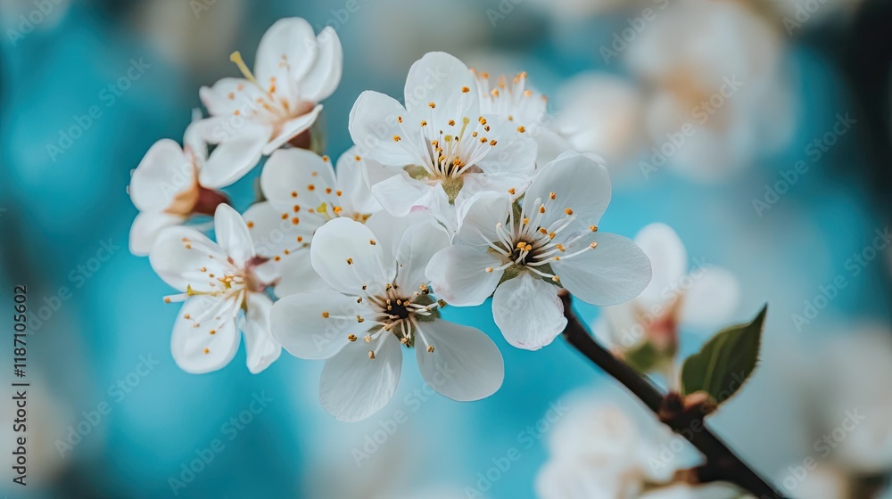 Delicate White Blossoms on a Spring Branch Delicate White Blossoms on a Spring Branch