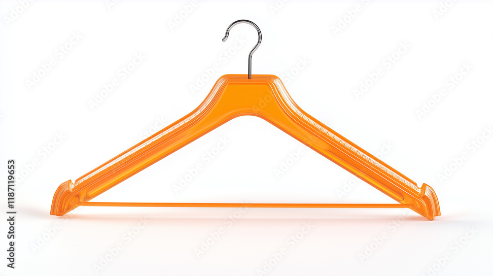 orange hanger for clothes isolated on white background orange hanger for clothes isolated on white background