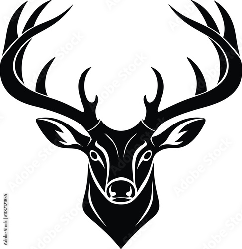 deer head vector illustration isolated on white background