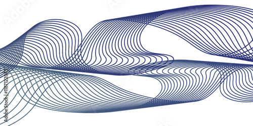 Abstract colorful wave line on transparent background. Creative wavy stripes line art for technology, science and template. Colorful glowing frequency sound wave technology wavy lines tech futuristic 