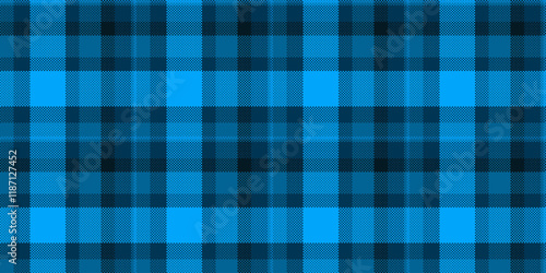Mixed seamless pattern tartan, amazing plaid background texture. Reel textile check vector fabric in cyan and bright colors.