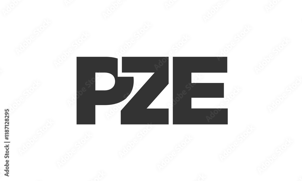 PZE logo design template with strong and modern bold text. Initial based vector logotype featuring simple and minimal typography. Trendy company identity. PZE logo design template with strong and modern bold text. Initial based vector logotype featuring simple and minimal typography. Trendy company identity.