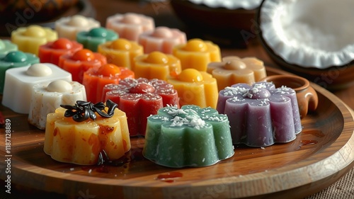 Malaysia is a popular variety of sweet desserts or known as kuih kueh photo