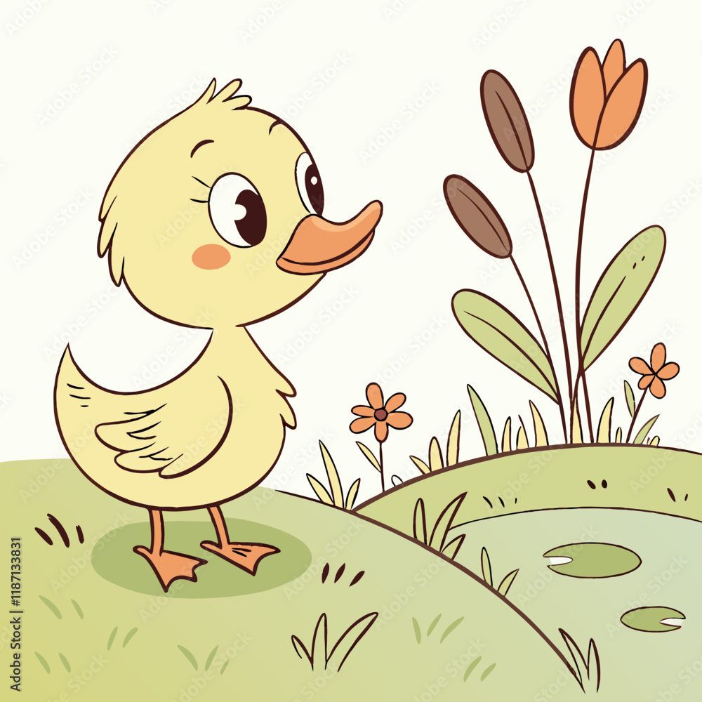 Fototapeta premium duck in the grass