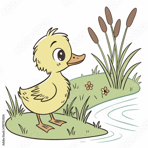 duck with a flower