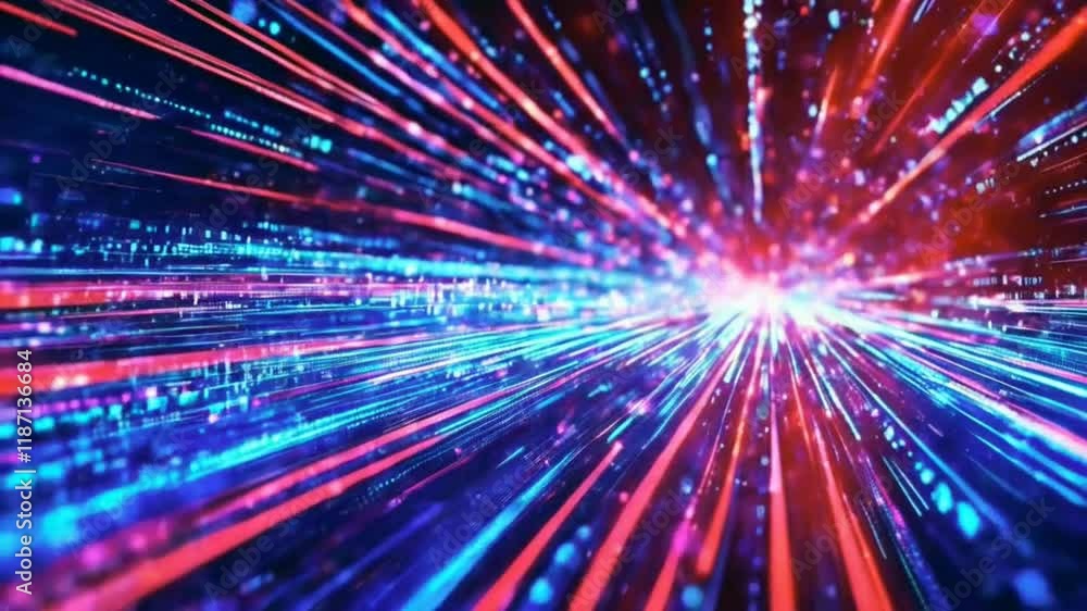 Abstract light streaks through dark structures, creating a sense of rapid movement or data flow represent technology or digital connectivity Abstract light streaks through dark structures, creating a sense of rapid movement or data flow represent technology or digital connectivity