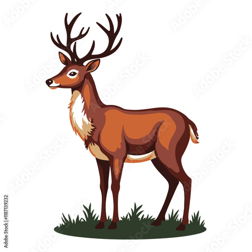 Graphic Illustration of Deer for Animals