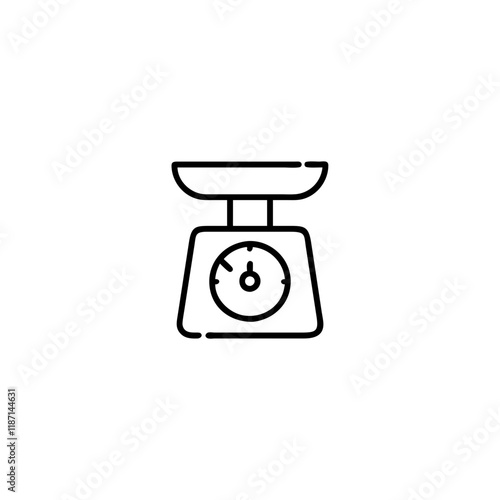 kitchen scale icon isolated on transparent background
