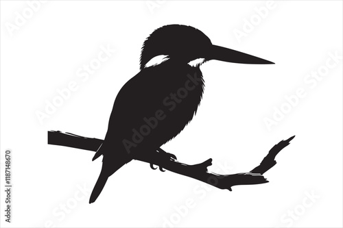Kingfisher Silhouette vector 