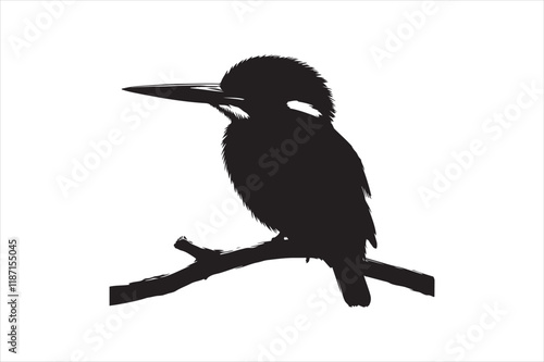 Kingfisher Silhouette vector 