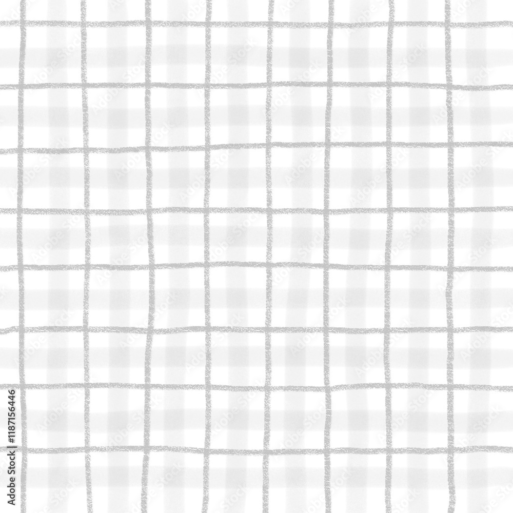 Gray Plaid Gingham Hand Drawn Background Pattern Overlay Gray Plaid Gingham Hand Drawn Background Pattern Overlay