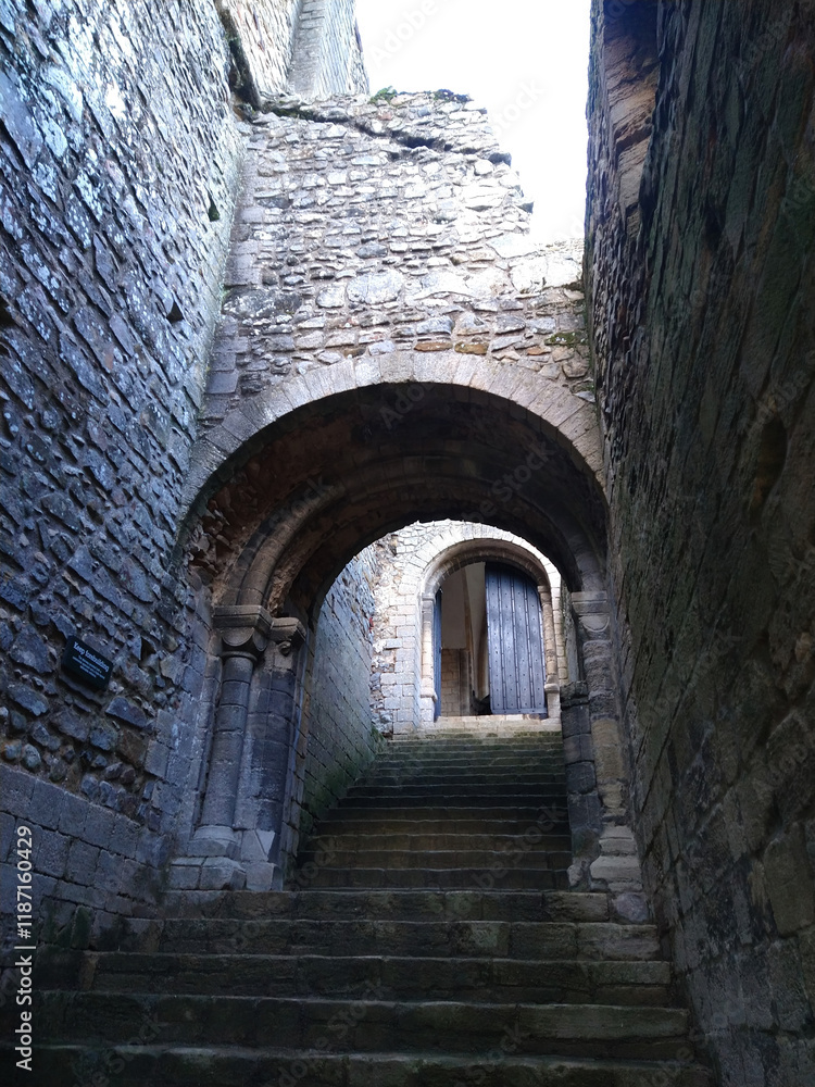 Obraz premium Castle Rising, Norfolk, United Kingdom, April 10 2023. Views from Castle Rising