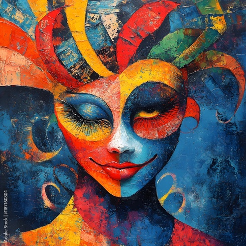 Wallpaper Mural carnival mask on the wall Torontodigital.ca