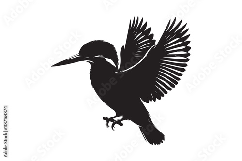 Kingfisher Silhouette vector 