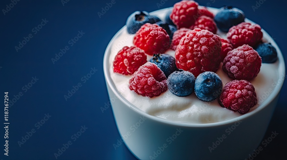 Berry milkshake. Appetizing pink dessert with raspberries and blueberries. A healthy breakfast prepared at home. Illustration for banner, poster, cover, brochure, advertising or marketing. Berry milkshake. Appetizing pink dessert with raspberries and blueberries. A healthy breakfast prepared at home. Illustration for banner, poster, cover, brochure, advertising or marketing.