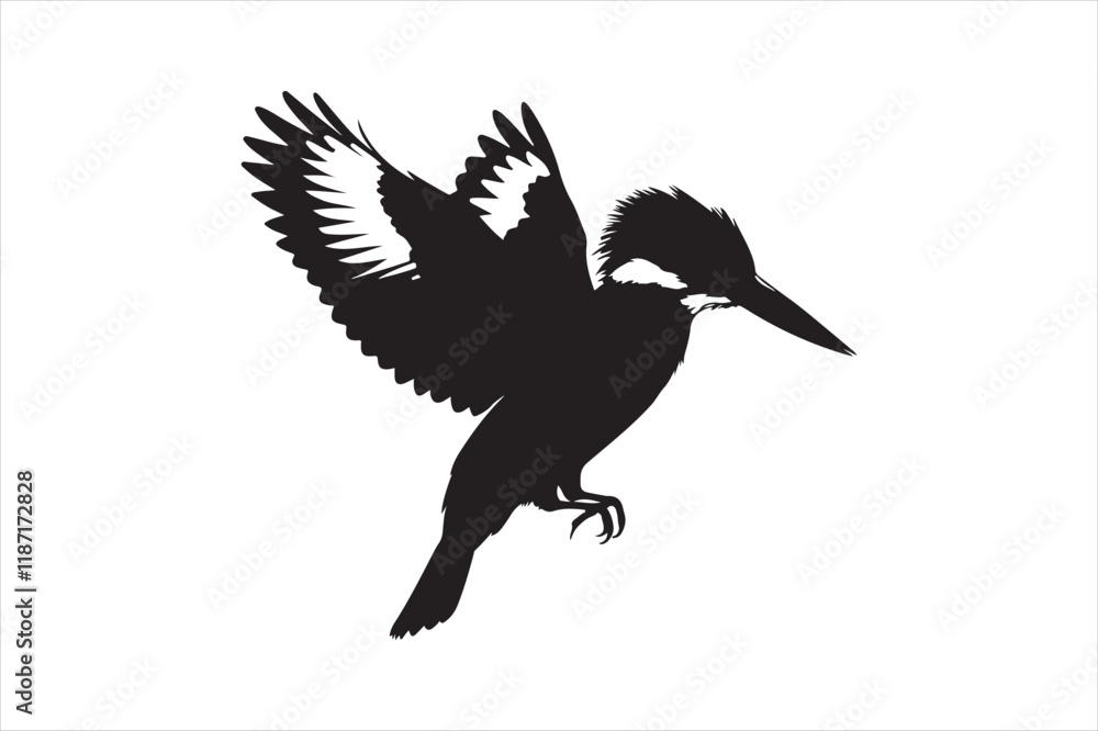 Obraz premium Kingfisher Silhouette vector 