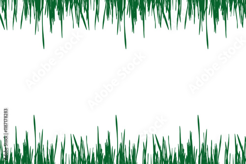 Ribbon seamless pattern for bed linen tablecloths Green grass Isolated background Springtime 