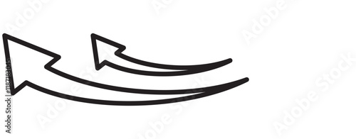 Curved arrow icons. curved arrows set. arrow symbol collection. vector