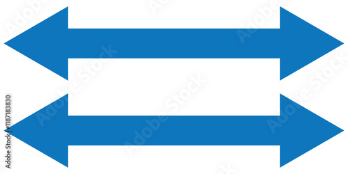 Thin Double arrow transparent icon. Double arrow symbol design from Web navigation collection. Black horizontal double arrow. 