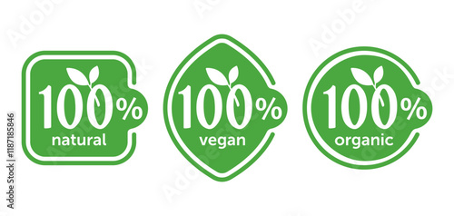 100 natural, vegan, organic flat organic cons set 
