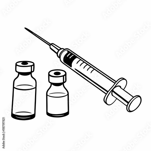 syringe and medicine