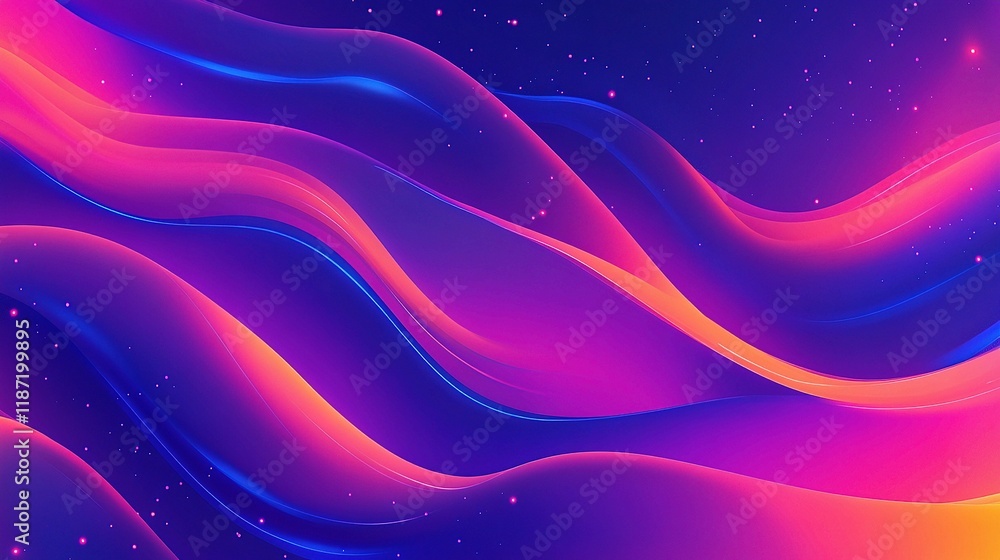 Abstract Neon Waves in Vibrant Colors with Dynamic Light Patterns Abstract Neon Waves in Vibrant Colors with Dynamic Light Patterns
