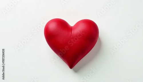 Wallpaper Mural Red Heart on White Background, Love, Valentine's Day, Romantic Symbol Torontodigital.ca