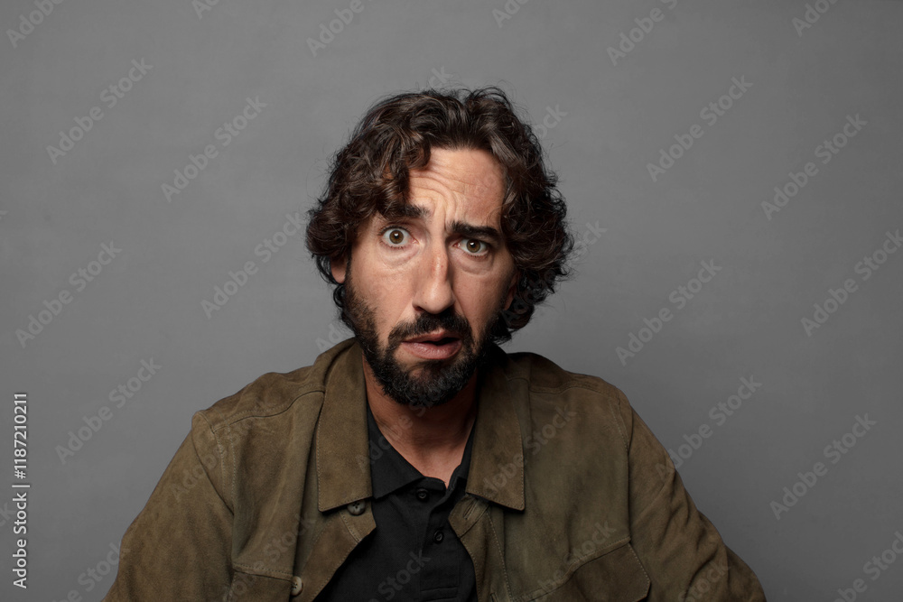 Fototapeta premium feeling terrified and shocked, with mouth wide open in surprise