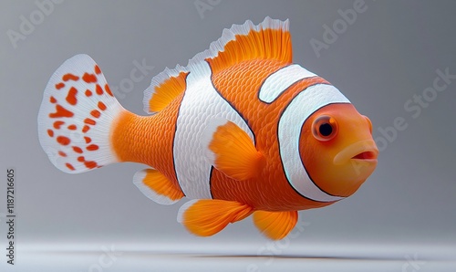 Orange and white fish studio shot photo