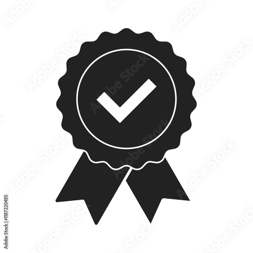 Certificate icon. Premium quality. Achievement badge. Profile Verification. Check mark icon. Vector check mark. Quality mark. Quality seal. Approval sign. Task done. Project completed.PNG, transparent