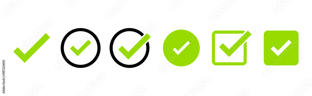 Check mark icon set. Checkmarks and confirm. Check marks for agreement, vote, confirmation, choise. Vector illustration. PNG, transparent Check mark icon set. Checkmarks and confirm. Check marks for agreement, vote, confirmation, choise. Vector illustration. PNG, transparent