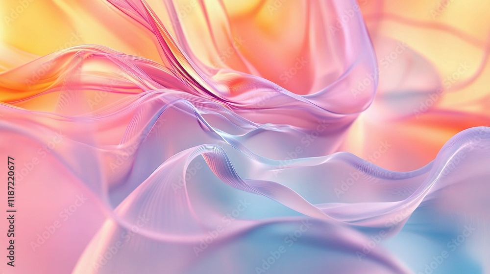 Colorful Abstract Digital Technology Background with Flowing Lines Colorful Abstract Digital Technology Background with Flowing Lines